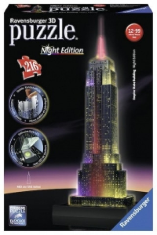 Joc / Jucărie Empire State Building bei Nacht. 3D Puzzle 216 Teile 