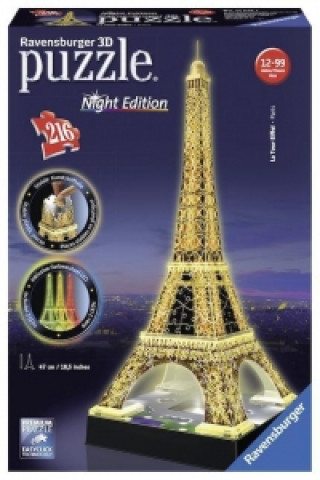 Game/Toy Eiffelturm bei Nacht. 3D-Puzzle 216 Teile 