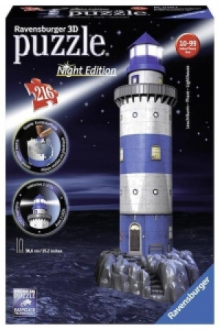 Joc / Jucărie Leuchtturm bei Nacht. 3D-Puzzle 216 Teile 