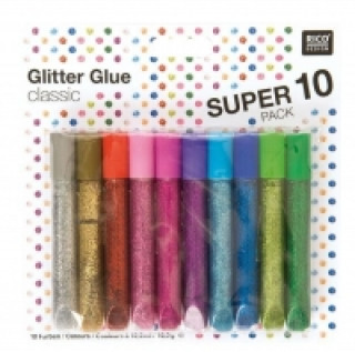 Könyv GLITTER GLUE CLASSIC 10 TUBEN 