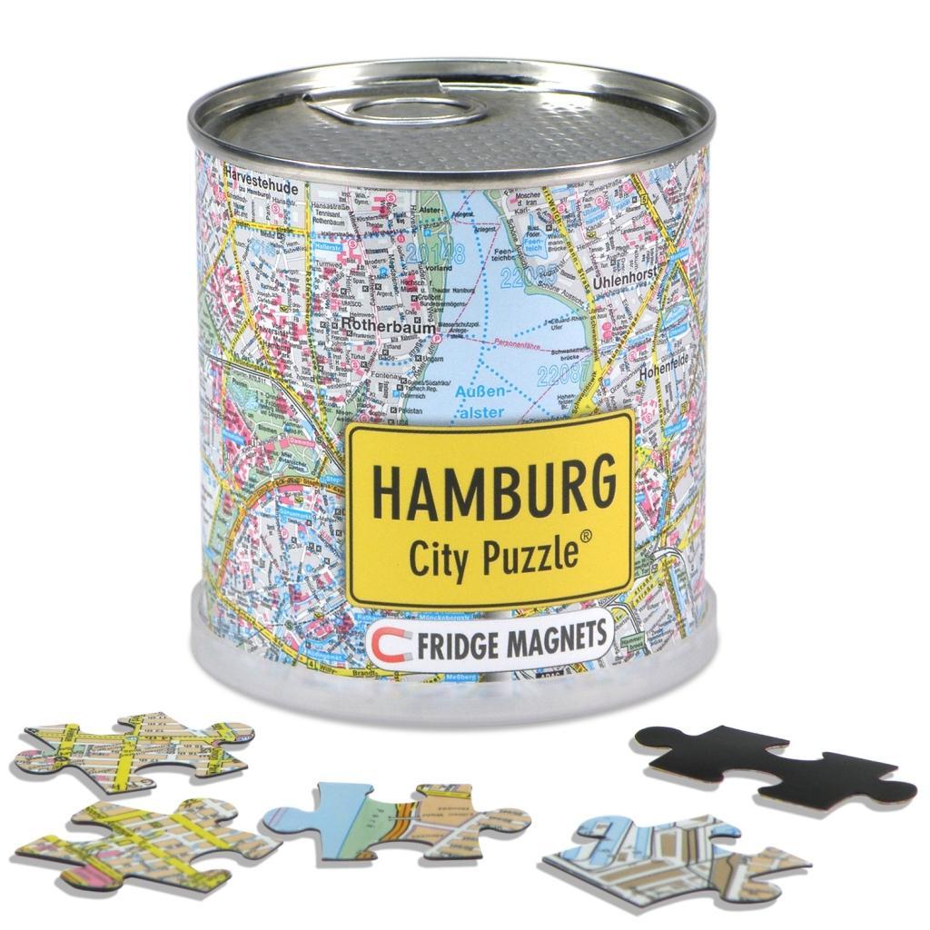 Hra/Hračka Hamburg City Puzzle Magnets 100 Teile, 26 x 35 cm 