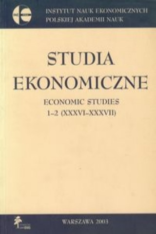 Könyv Studia ekonomiczne Economic studies 1-2 