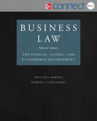 Knjiga Business Law with Connect Plus Jane Mallor