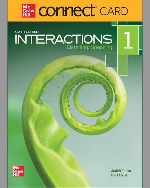 Carte Interactions Level 1 Listening/Speaking Student Registration Code for Connect ESL (Stand Alone) Judith Tanka