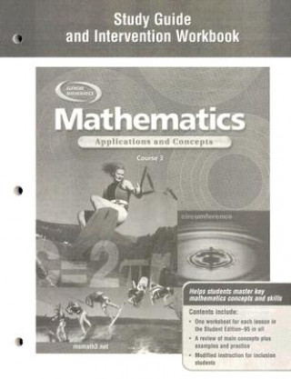 Könyv Mathematics: Applications and Concepts, Course 3, Study Guide and Intervention Workbook McGraw-Hill