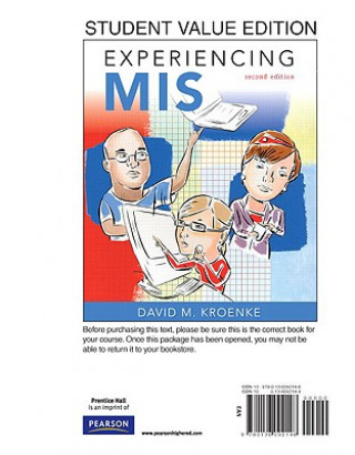 Book Experiencing MIS, Student Value Edition David Kroenke