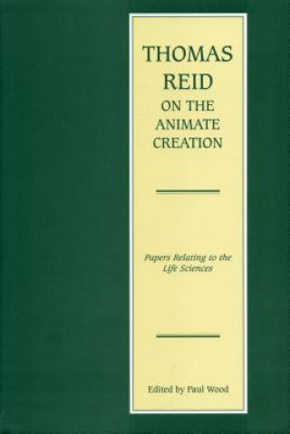 Book Thomas Reid on Animate Creation Thomas Reid
