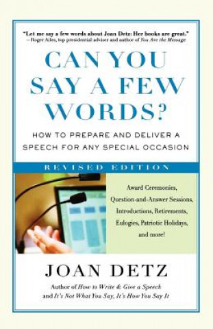 Carte Can You Say a Few Words? Joan Detz