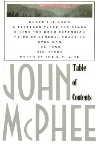Kniha Table of Contents John McPhee