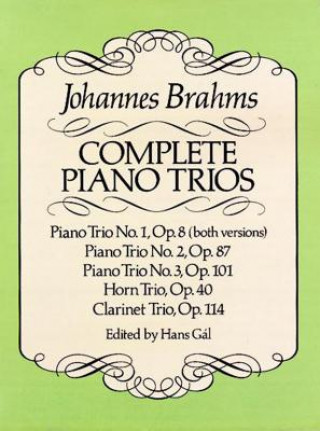 Könyv Complete Piano Trios Johannes Brahms