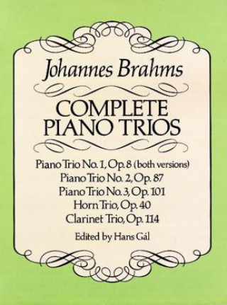 Livre Complete Piano Trios Johannes Brahms