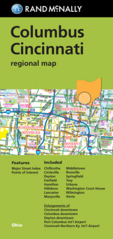 Tiskanica Rand McNally: Columbus/Cincinnati, Ohio Regional Map Rand McNally