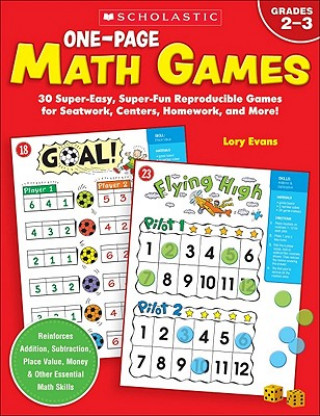 Carte One-Page Math Games Lory Evans