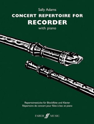 Kniha Concert Repertoire for Recorder with Piano Sally Adams