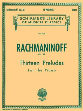 Kniha 13 Preludes, Op. 32: Piano Solo Rachmaninoff Sergei
