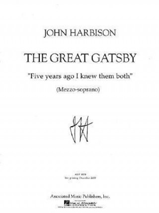 Book Five Years Ago, I Knew Them Both: Mezzo-Soprano and Piano John Harbison