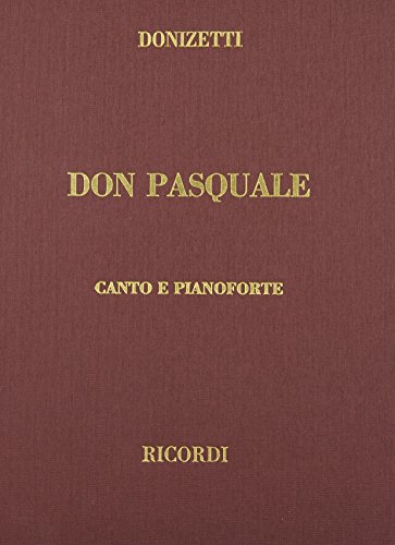 Kniha Don Pasquale: Canto E Pianoforte Gaetano Donizetti