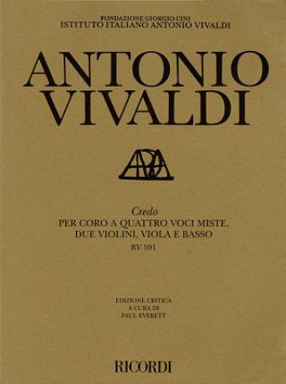 Kniha Credo Rv591: Critical Edition Score Antonio Vivaldi