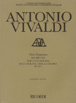 Kniha Antonio Vivaldi - Nisi Dominus: (Psalm 126), RV 608 Antonio Vivaldi