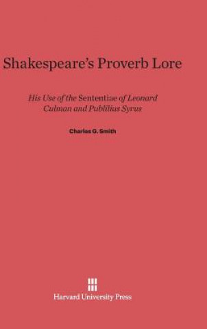 Libro Shakespeare's Proverb Lore Charles G. Smith