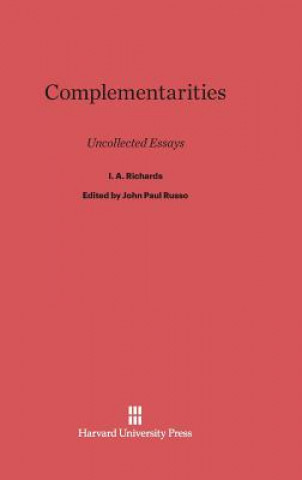 Knjiga Complementarities I. A. Richards