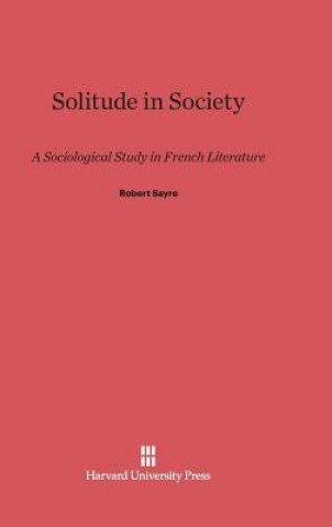 Kniha Solitude in Society Robert Sayre