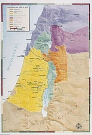 Tiskovina Abingdon Bible Land Map--Palestine in the Time of Jesus Abingdon Press