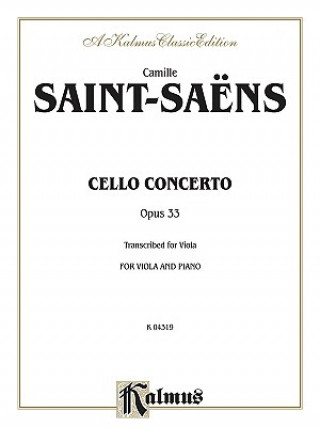 Kniha Cello Concerto, Op. 33 Camille Saint-Saens