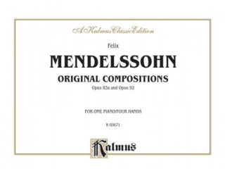 Book Original Compositions, Op. 83a & Op. 98: Comb Bound Book Felix Mendelssohn