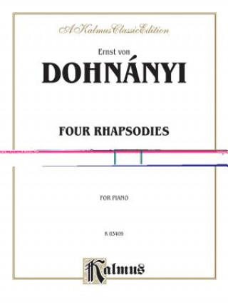 Könyv Rhapsody, Op. 11, No. 4 Ernno Dohnanyi