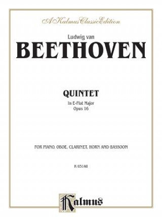 Kniha Quintet in E-Flat Major, Opus 16 Ludwig van Beethoven