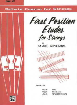 Książka First Position Etudes for Strings: Piano Acc. Samuel Applebaum