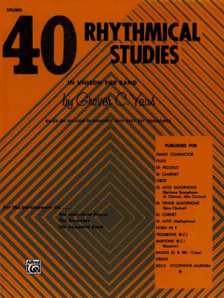 Carte 40 Rhythmical Studies: Drums Grover Yaus