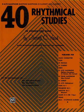 Könyv 40 Rhythmical Studies: E-Flat Alto Saxophone Grover Yaus