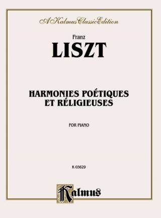 Carte Harmonies Potiques and Rligieuses Franz Liszt