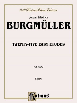 Carte Twenty-Five Easy Etudes, Op. 100 Johann Burgmller