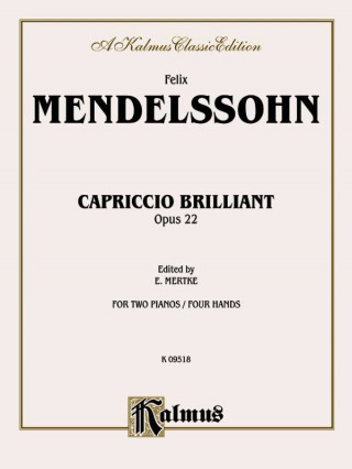 Kniha Capriccio Brillante, Op. 22 Felix Mendelssohn