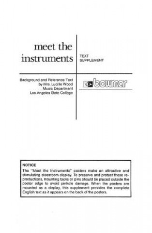 Libro Meet the Instruments: Teacher's Guide Alfred Publishing