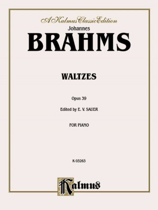 Kniha Waltzes, Op. 39 Johannes Brahms