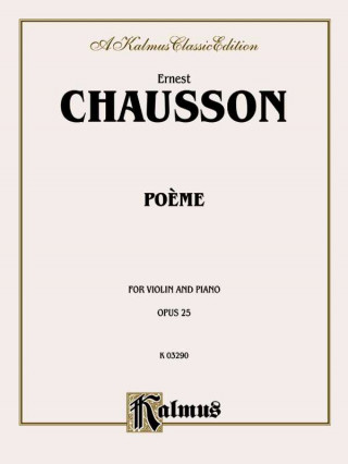 Книга Poeme Ernest Chausson