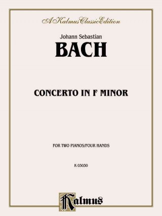 Kniha Piano Concerto in F Minor Johann Bach