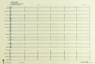 Книга 17 Stave Premier Marching Band Score Pad: (Sightation) 75 Sheets - Printed on One Side Only, Loose Pages Alfred Publishing