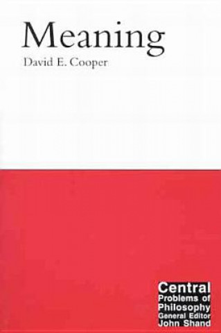Knjiga Meaning David E. Cooper