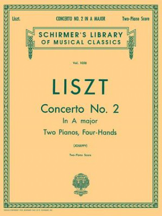 Kniha Concerto No. 2 in a: Schirmer Library of Classics Volume 1058 Piano Duet Liszt Franz