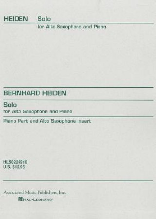 Carte Solo for Alto Saxophone and Piano B. Heiden