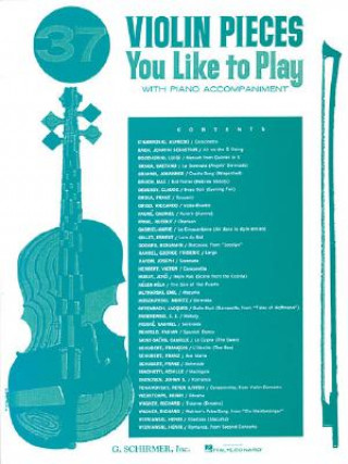 Könyv 37 Violin Pieces You Like to Play Hal Leonard Publishing Corporation