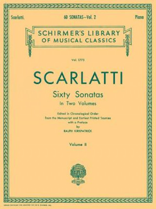 Kniha 60 Sonatas - Volume 2: Schirmer Library of Classics Volume 1775 Piano Solo Scarlatti Domineco