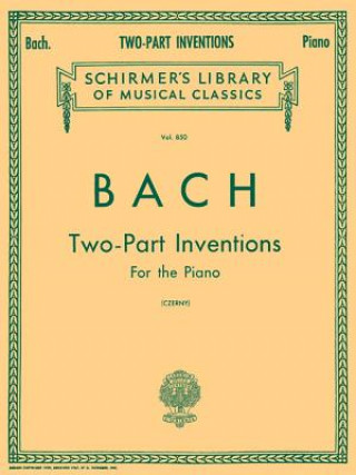 Kniha 15 Two-Part Inventions (Czerny): Piano Solo Sebastian Bach Johann