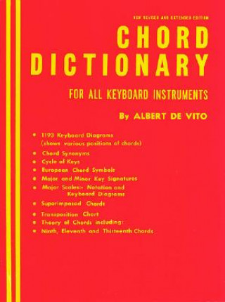 Kniha Chord Dictionary for Keyboard Instruments: Reference Book de Vito Albert