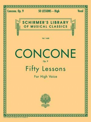 Carte 50 Lessons, Op. 9: High Voice Concone Joseph